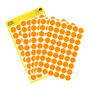 Label, 12 mm, circular, AVERY ZWECKFORM, neon orange, 270 label/pack